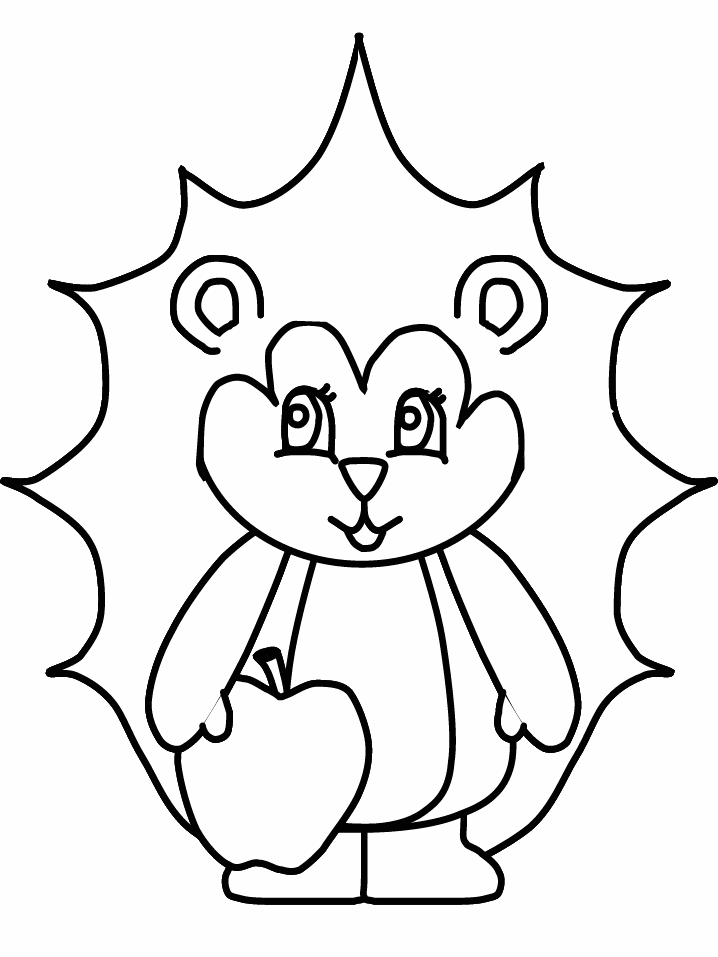 Hedgehog Animals Coloring Pages