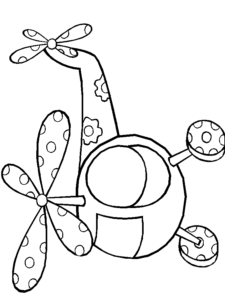 Small Helicopter Coloring Pages