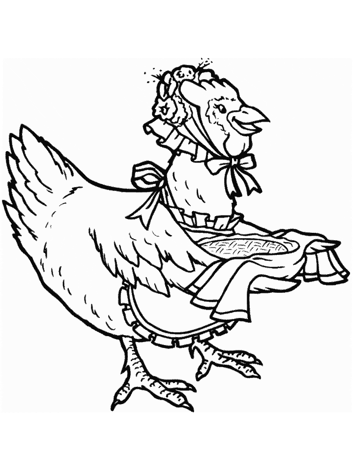 Little red Hen Coloring Page
