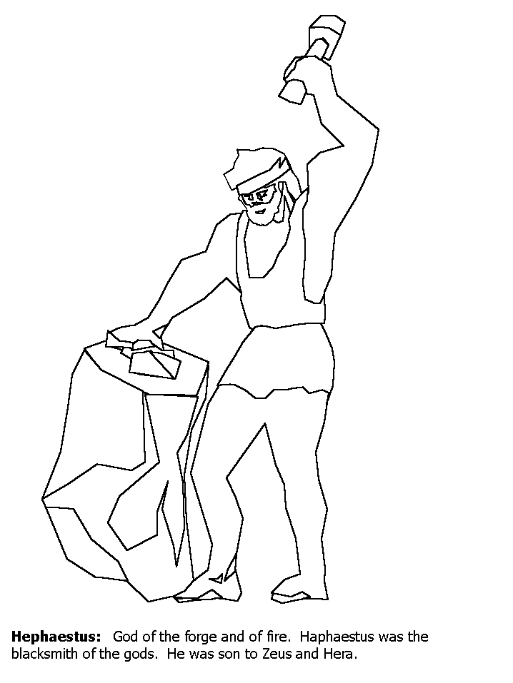 Hephaestus Greek Coloring Pages