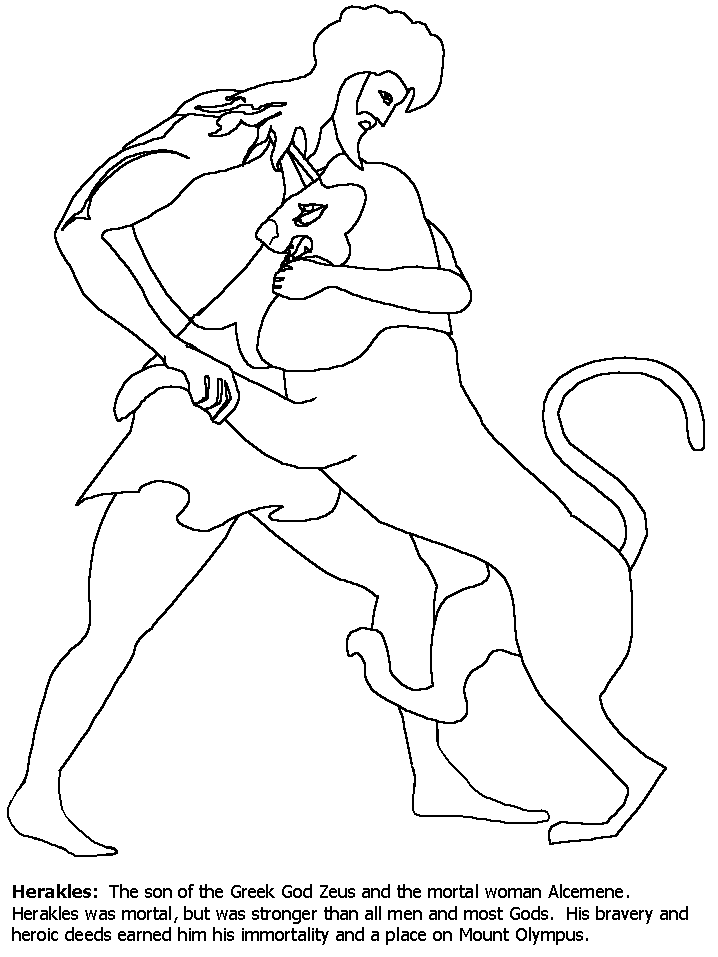 Herakles Greek Coloring Pages