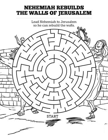 Hezekiah Coloring Page Bible Maze