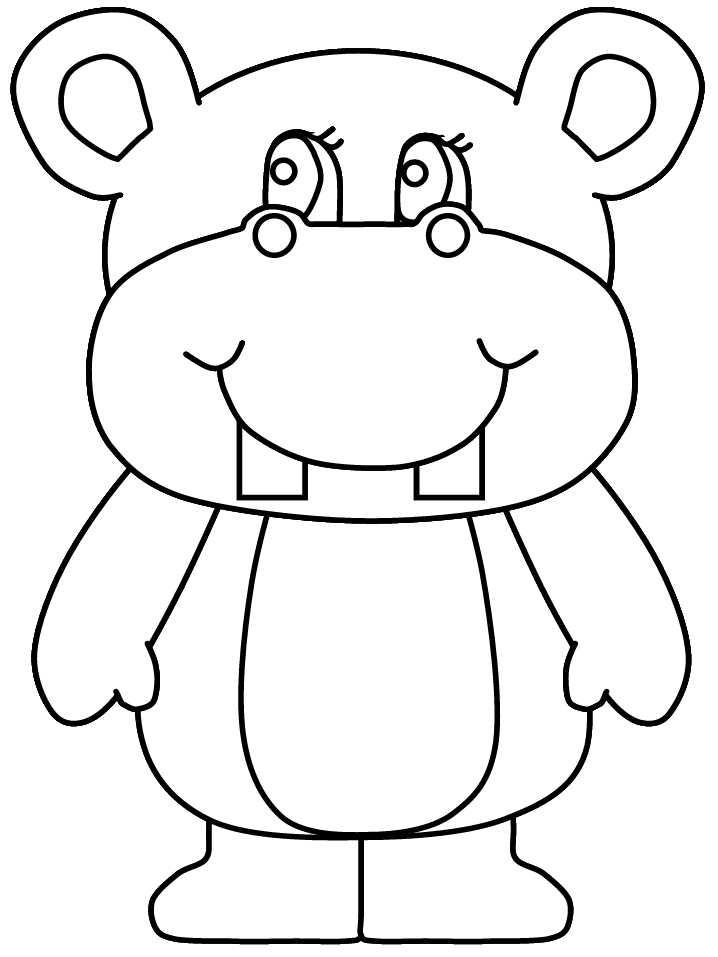 Hippo4 Animals Coloring Pages