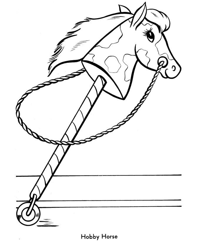 hobby horse face coloring pages