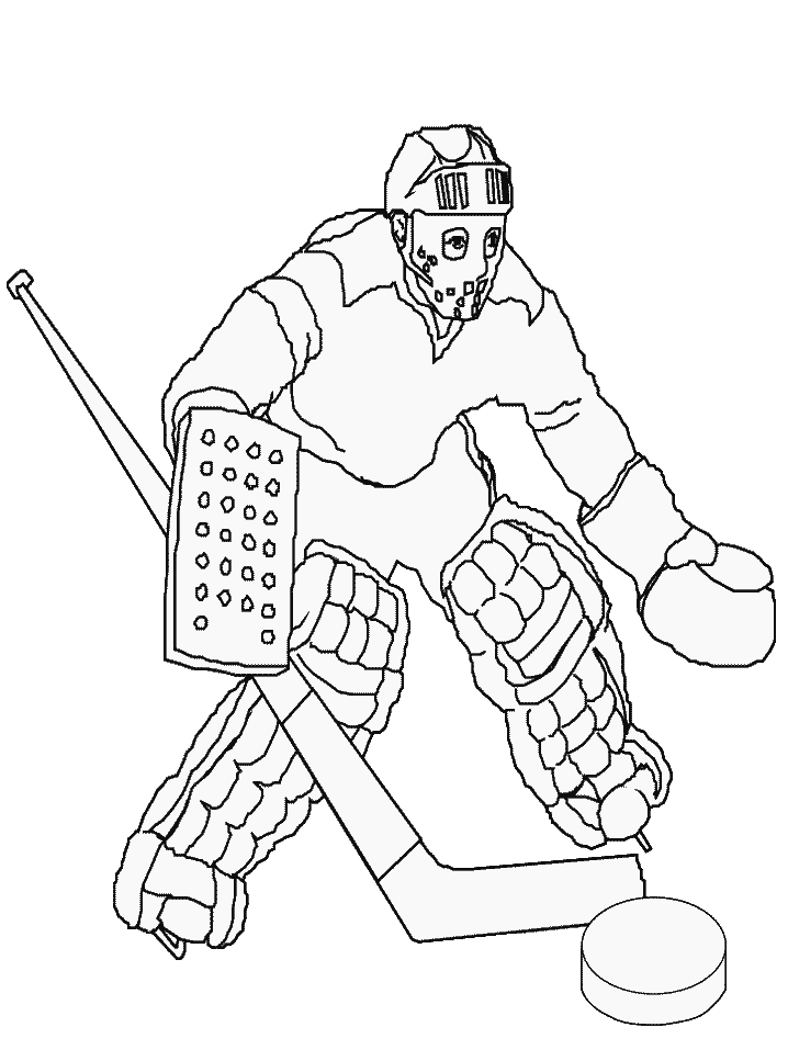 Hockey Sports Coloring Pages Printable
