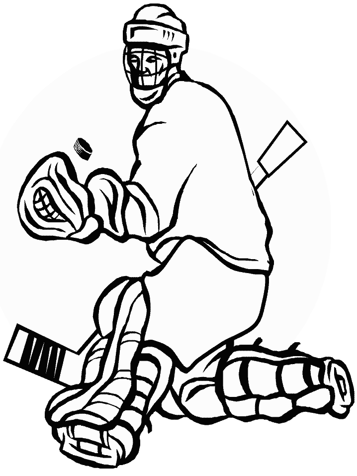 Hockey Sports Player Coloring Pages