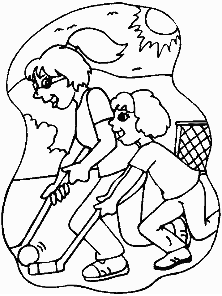 Hockey Sports Girls Coloring Pages