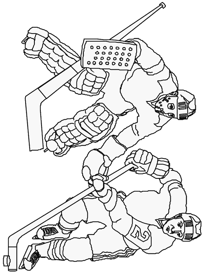 Hockey Sports Players Coloring Pages