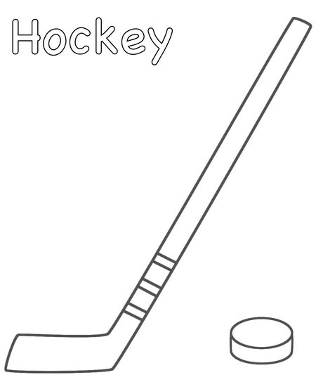 hockey coloring page