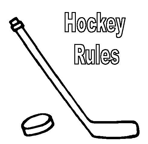 Hockey coloring page