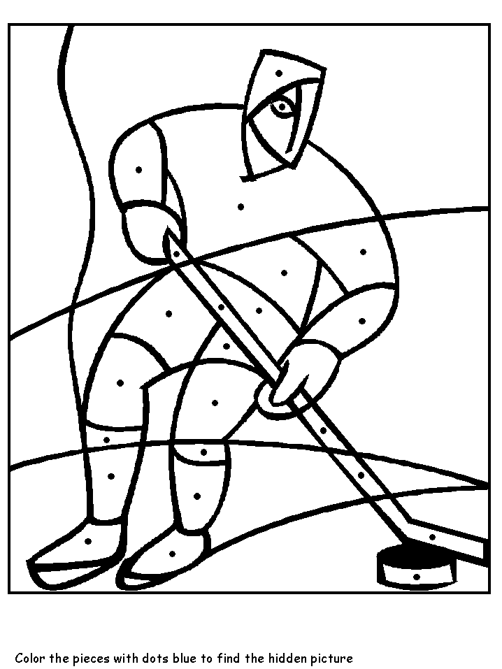Hockey Dotpuzzle Coloring Pages