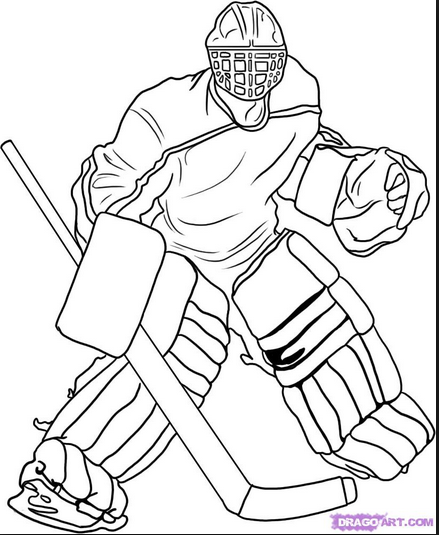 Hockey Goalie Coloring Page & coloring book.