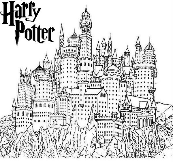 Hogwarts Castle Harry Potter Coloring Page