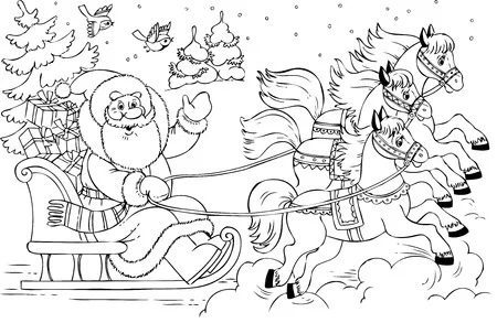 holiday horse coloring pages