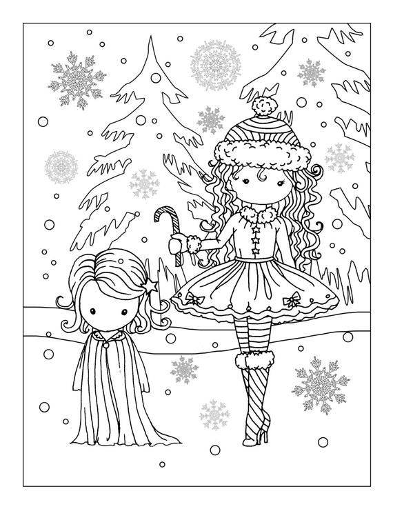 holiday winter coloring pages