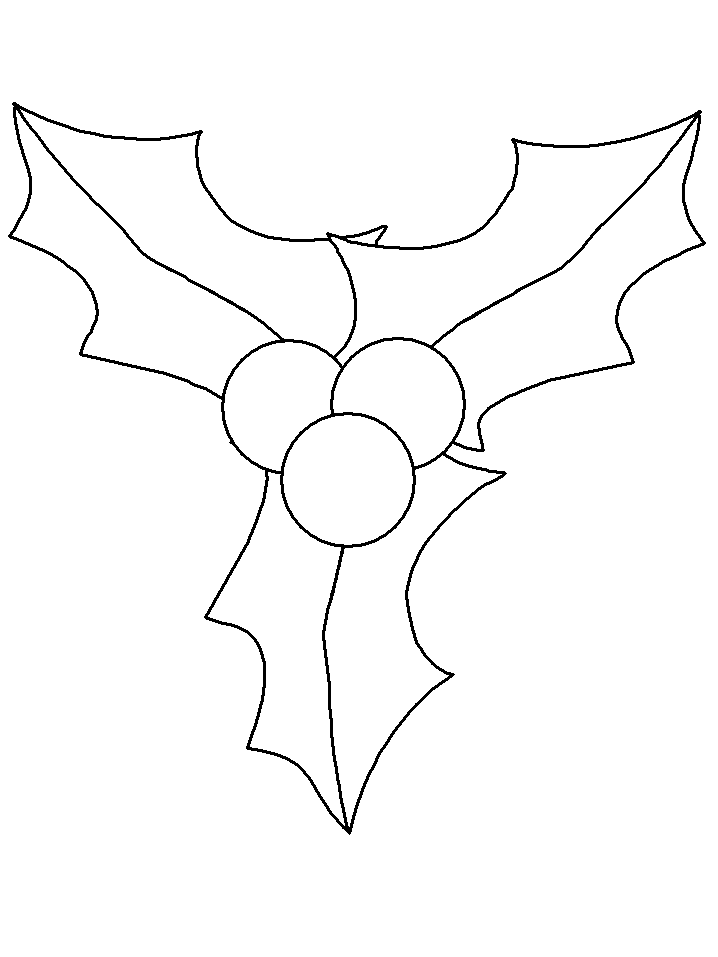 Holly Christmas Coloring Pages