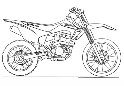 Honda Dirt Bike Coloring Pages