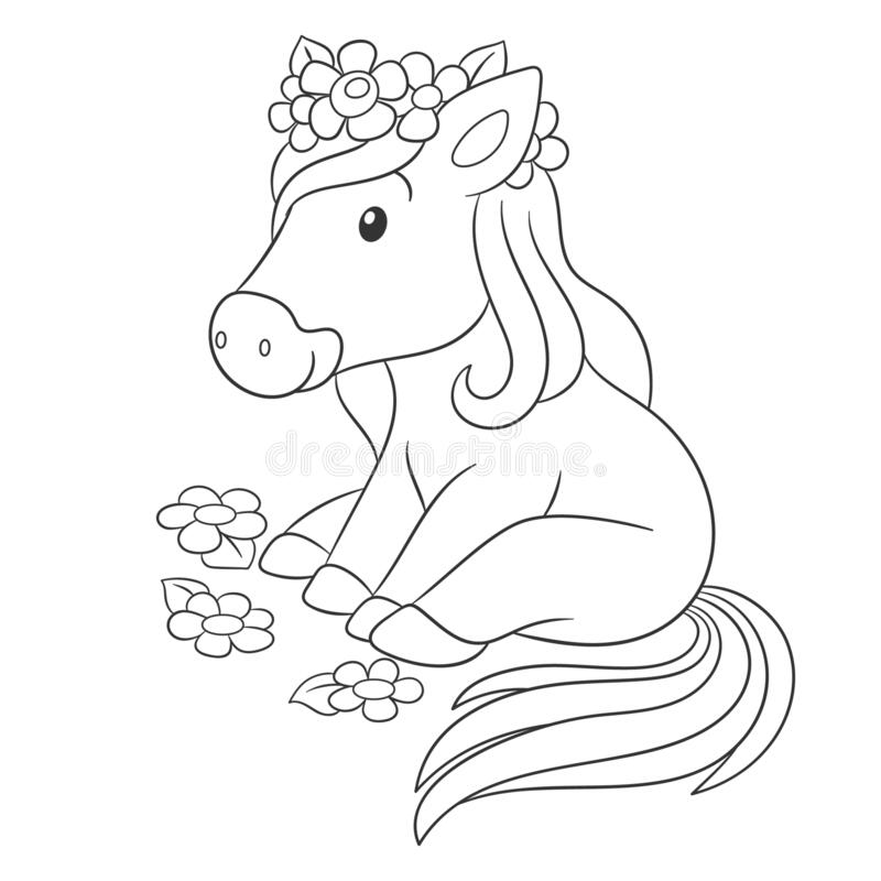 horse baby coloring pages