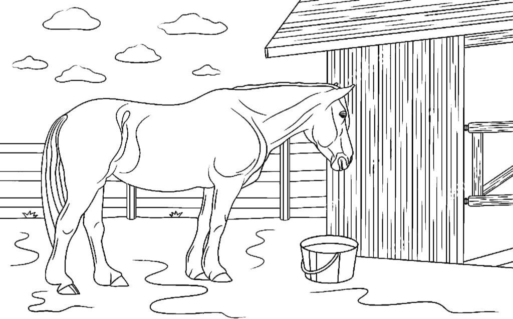 horse barn coloring pages horse barn