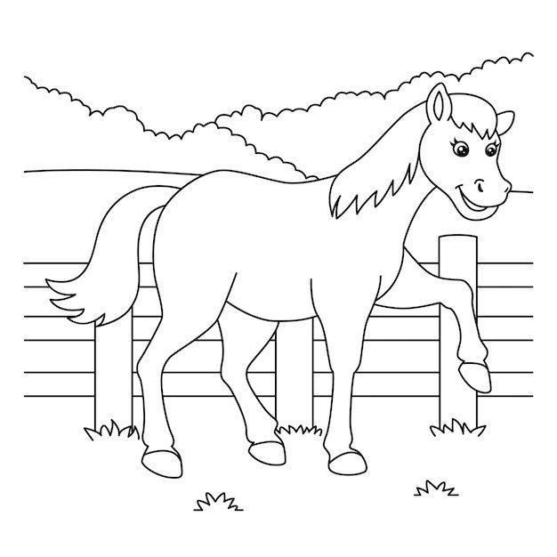 horse coloring in pages