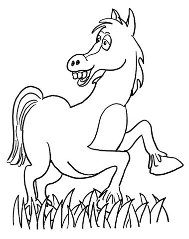 horse coloring pages cartoon