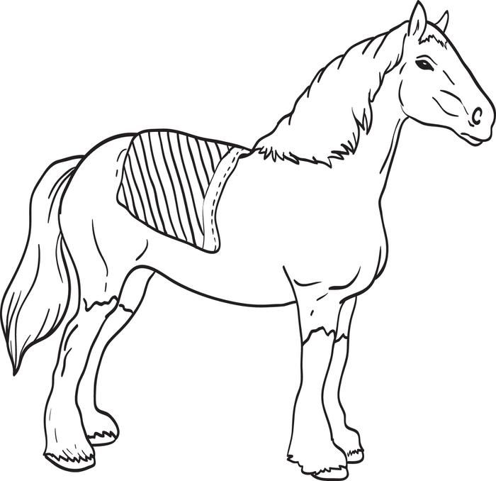 horse coloring pages clydesdale