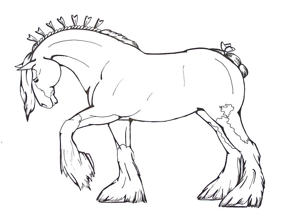 horse coloring pages drafter