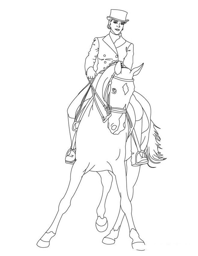 horse coloring pages dressage