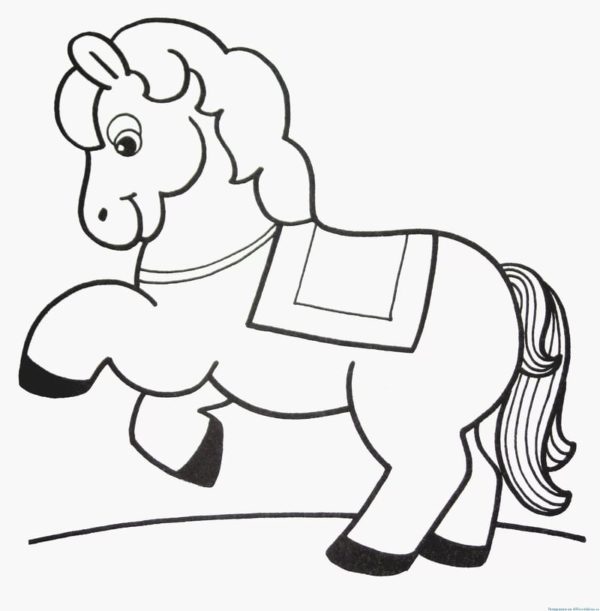 horse coloring pages for 3 year olds