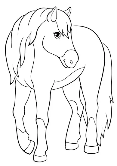 horse coloring pages for kids