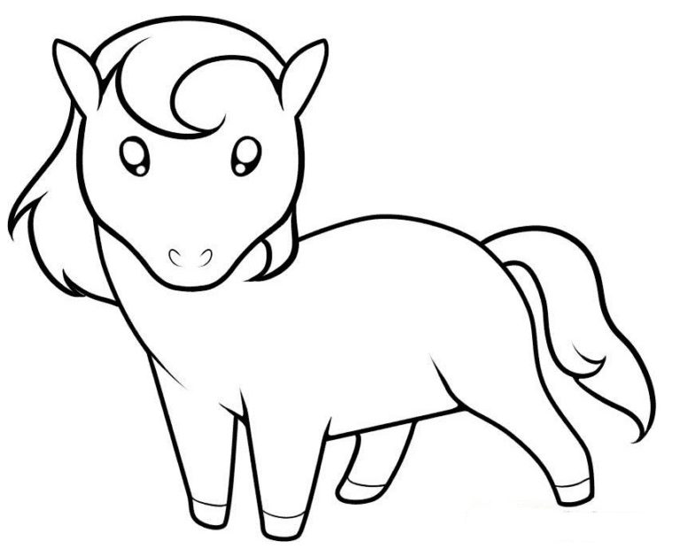 Horse Coloring Pages for Toddlers &amp; book for kids.