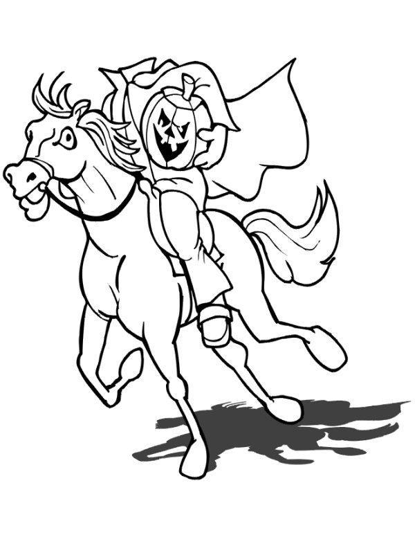 horse coloring pages halloween