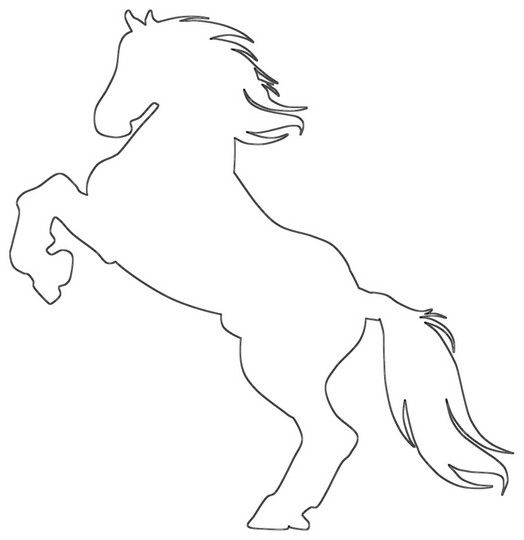 horse coloring pages outline