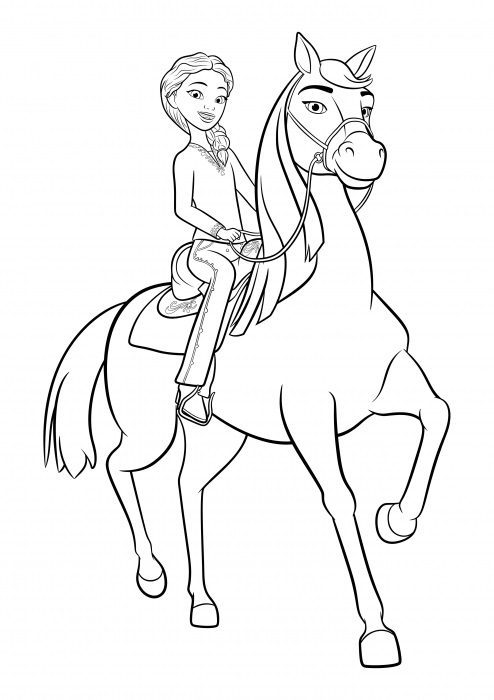 horse coloring pages spirit