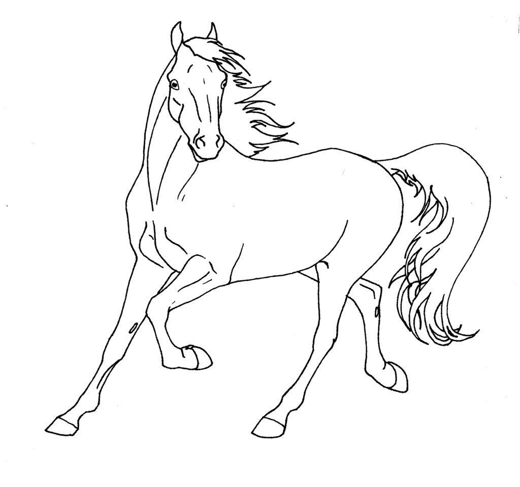 horse coloring pages trottging