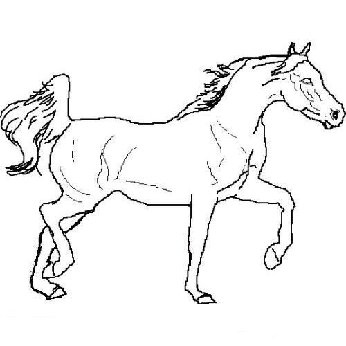 horse coloring pages trotting