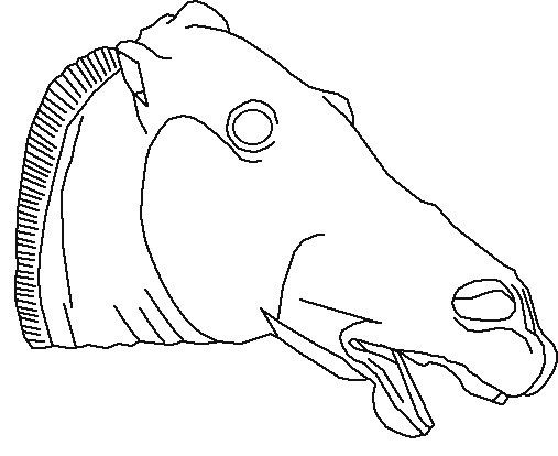 horse coloring pages with its mouth open