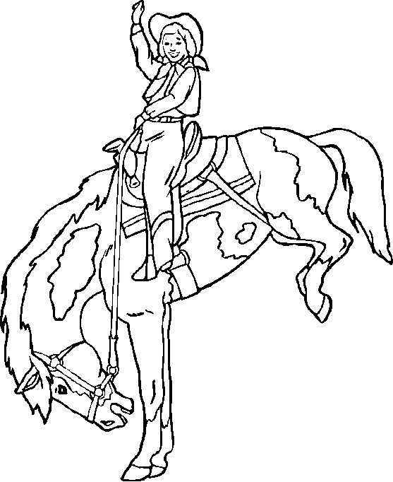 horse coloring pages with rider