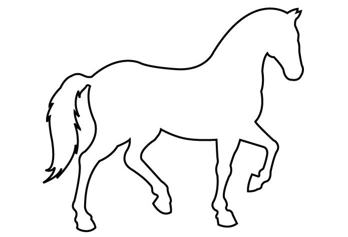 horse coloring pages without hair and eyes