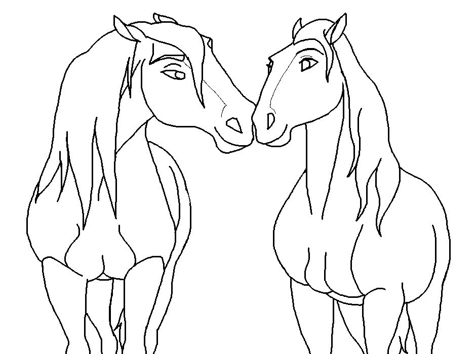 horse couples coloring pages