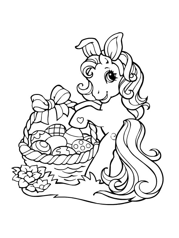 horse easter coloring pages