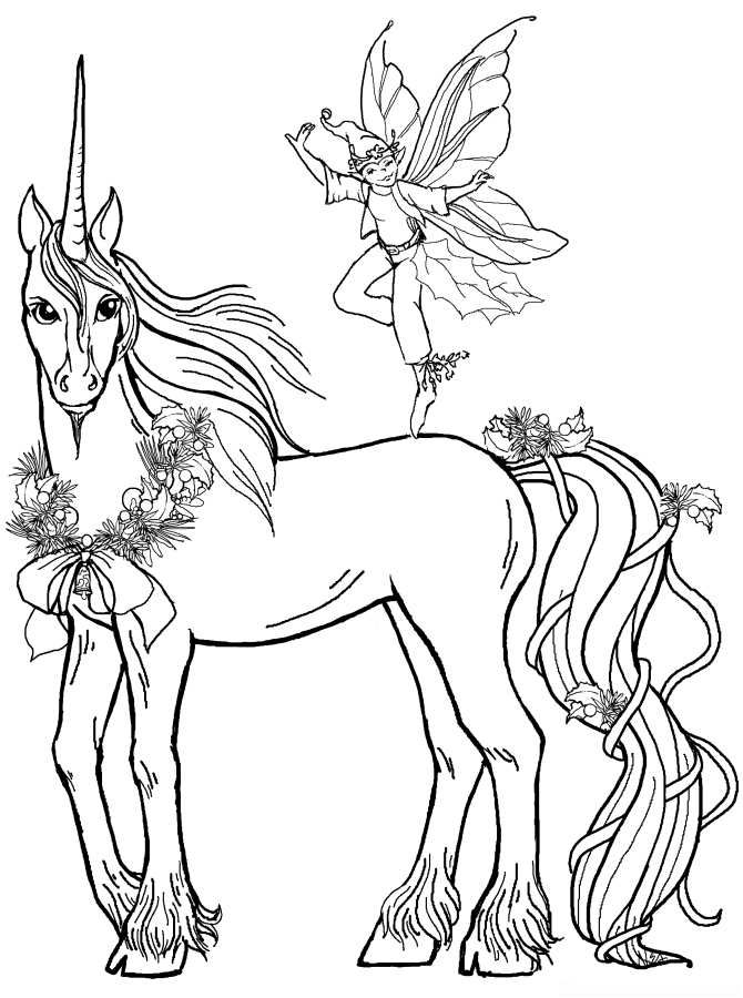Horse Fairy Coloring Pages