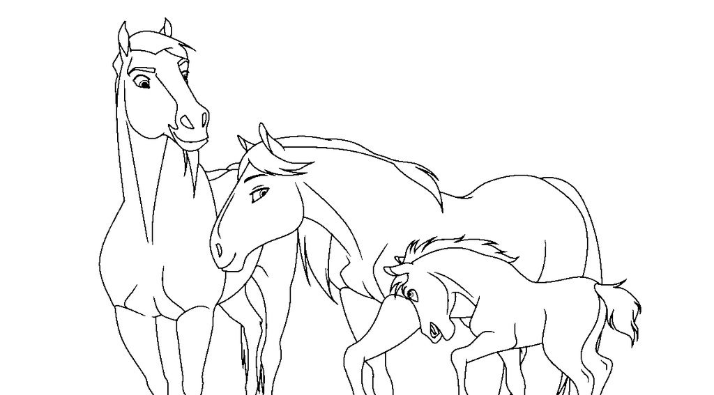 horse family coloring pages