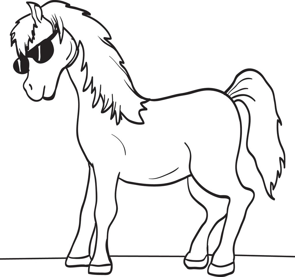horse for coloring pages