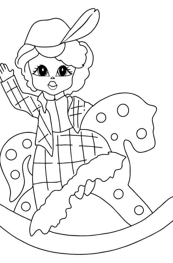horse girl doll coloring pages