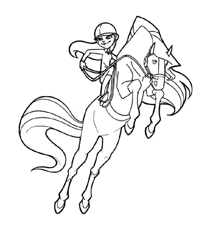 horse girls coloring pages