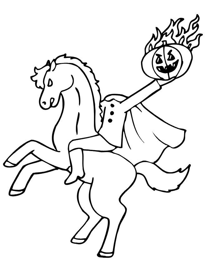 horse halloween coloring pages