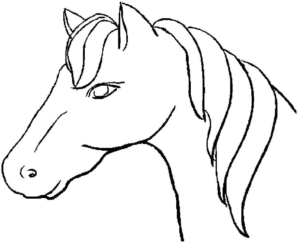 Horse Head Coloring Pages Free
