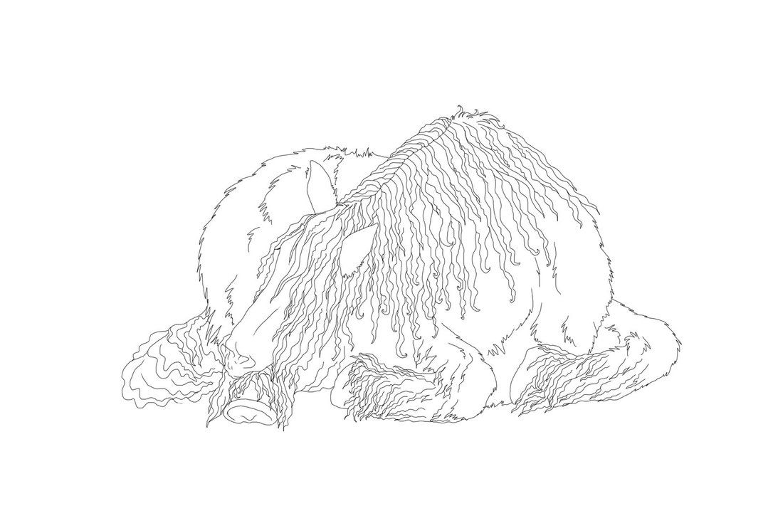 horse laying down coloring pages