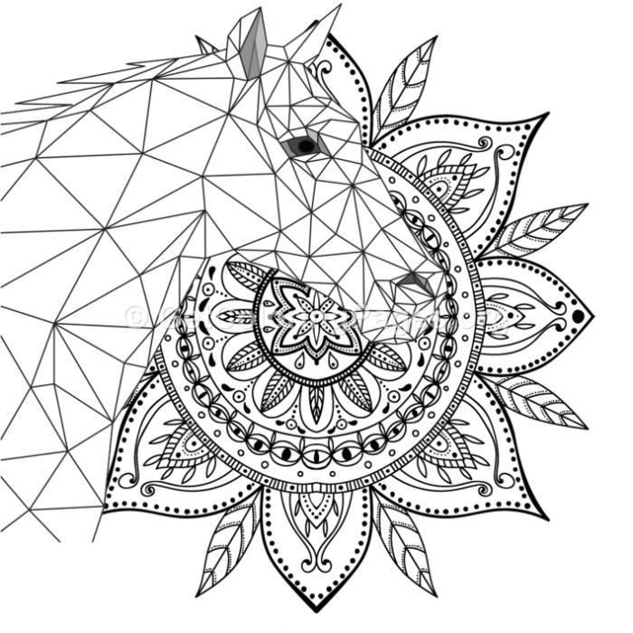 horse mandala coloring pages free